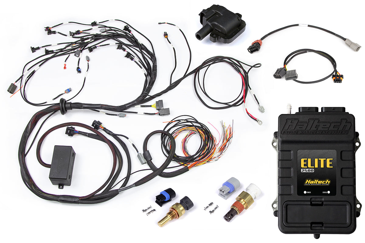 Haltech Elite 2500 + Terminated Harness Kit (Nissan RB30 Single Cam with LS1 Coil & CAS Sub-Harness)